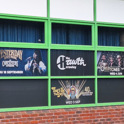 A photo of Perforated One Way Vinyl on a Van rear window